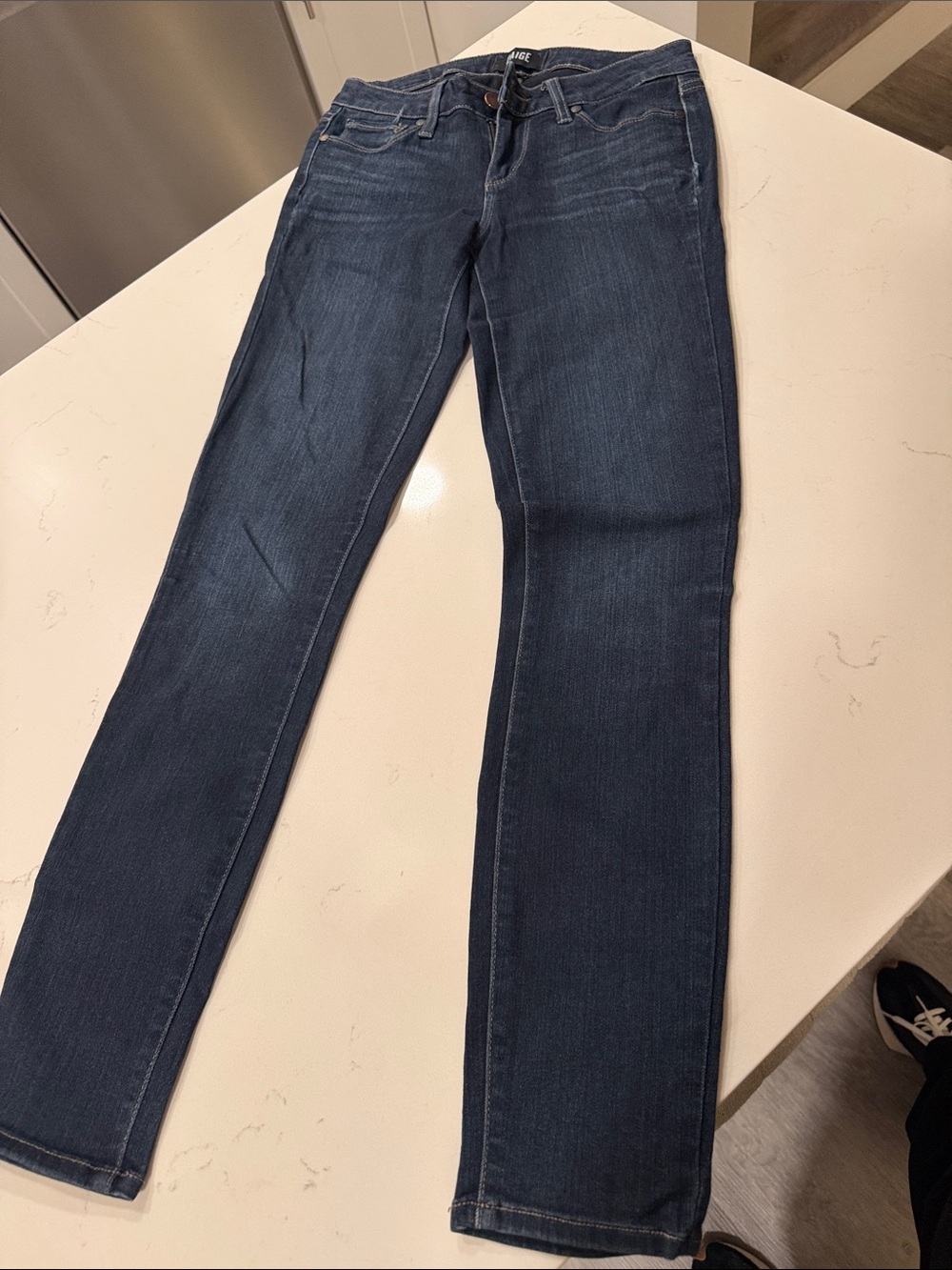 PAIGE Women's Dark Indigo Straight-Leg Jeans
